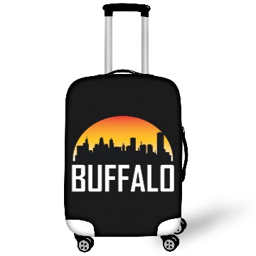 Discover Sunset Skyline Silhouette of Buffalo NY Luggage Covers