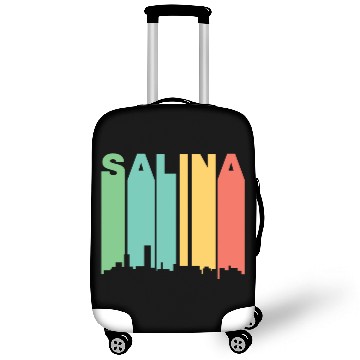 Discover Retro 1970's Style Salina Kansas Skyline Luggage Covers