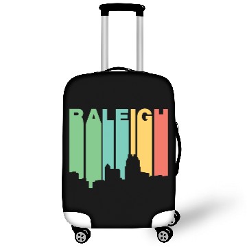 Discover Retro 1970's Style Raleigh North Carolina Skyline Luggage Covers