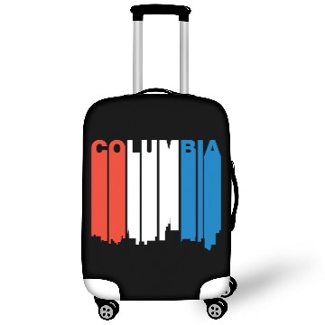 Discover Red White And Blue Columbia Missouri Skyline Luggage Covers
