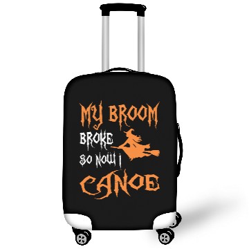 Discover My Broom Broke So Now I Canoe Halloween Luggage Covers