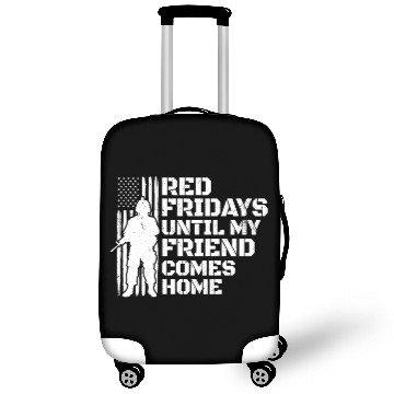 Discover Red Friday Military Wear Deployed Soldier Friend Luggage Covers