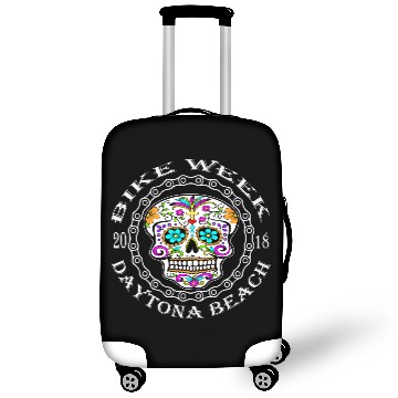 Discover Daytona Bike Week Sugar Skull 2018 ©WhiteTigerLLC. Luggage Covers