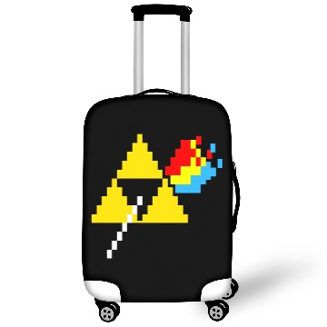 Discover the dark side of the Triforce pixel Luggage Covers