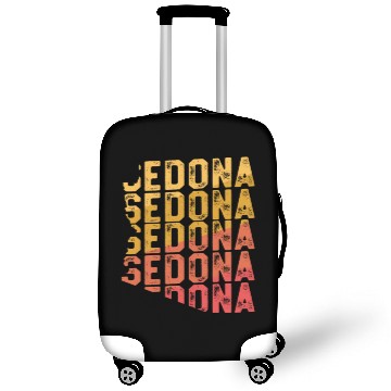 Discover Retro Sedona Vacation Luggage Covers Arizonna State Shape USA Gift