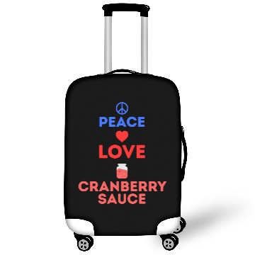 Discover Peace Love Cranberry Sauce Thanksgiving Holiday Luggage Covers