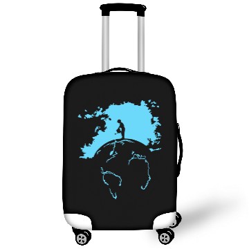Discover Water Planet Global warming world ocean banksy nat Luggage Covers