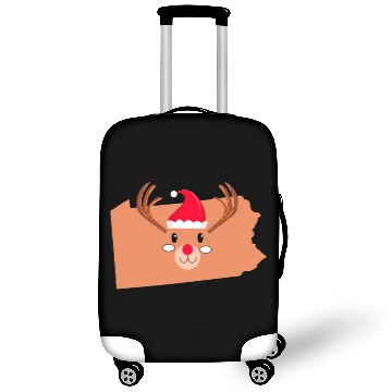 Discover PENNSYLVANIA Christmas Antler Red Nose Reindeer Luggage Covers