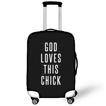 Discover God Loves This Chick Bible Verse Christian Pray Luggage Covers