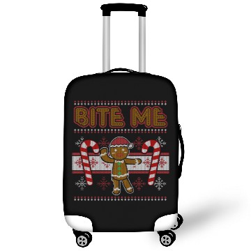 Discover Ugly Christmas Sweater Style Gingerbread Man Xmas Luggage Covers