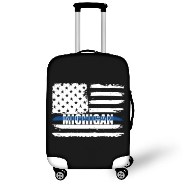 Discover MI Michigan State Police Gift for Policeman, Cop Luggage Covers