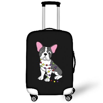 Discover French Bulldog Dog Present Christmas Lights Gift Luggage Covers