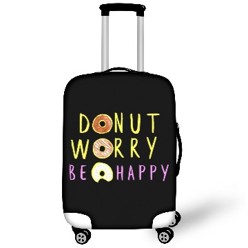 Discover Donut Worry Be Happy Geschenk Pink Love Happy Luggage Covers