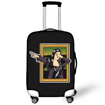 Discover Dabbing Mona Lisa Painting Cute Art Lover Luggage Covers