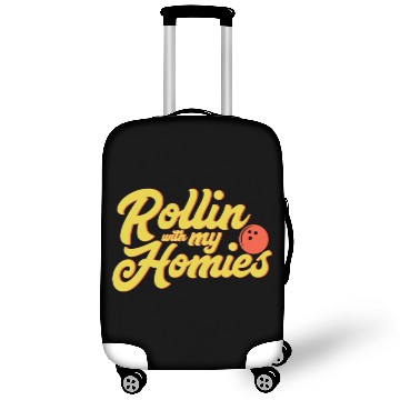 Discover Rollin with my homies - bowling, skittles, present Luggage Covers