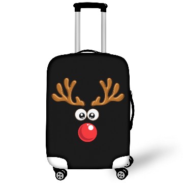Discover Christmas Rudolph reindeer winter nature gift Luggage Covers