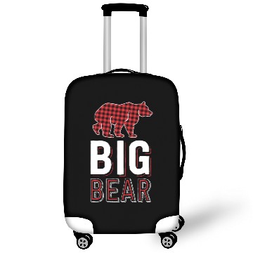 Discover Big Bear Kids Red Buffalo Plaid Matching Family Luggage Covers