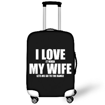 Discover Shooting Range Luggage Covers I Love My Wife Gun Range Gft