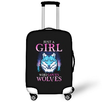 Discover Just A Girl Who Loves Wolves Confident Lone Wolf Luggage Covers