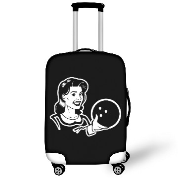 Discover Lady Bowling Christmas Xmas Sport Holiday Gift Luggage Covers