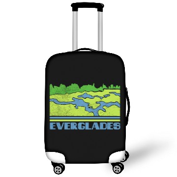 Discover Everglades National Park Skyline Retro Cityscape 7 Luggage Covers