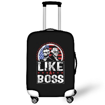 Discover Like A Boss Presidents Day Washington Lincoln Abe Luggage Covers