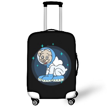 Discover Space Galaxy Flying Dog Pitbull Animal I Gift Idea Luggage Covers