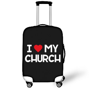 Discover I Love My Church, Heart, Bible, Christian, Luggage Covers