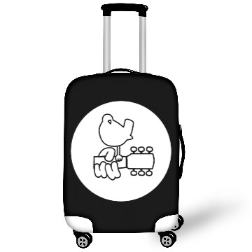 Discover Woodstock, guitar, concert, 1969, hippie Luggage Covers