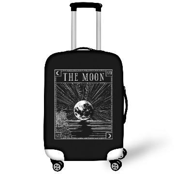 Discover Moon Tarot Card XVIII Occult Witchcraft Gothic Luggage Covers