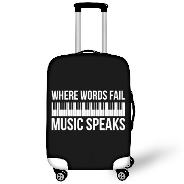 Discover Great Piano Design Quote Words Fail Music Speaks Luggage Covers