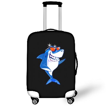 Discover Shark Cool white shark predator marine animal Luggage Covers