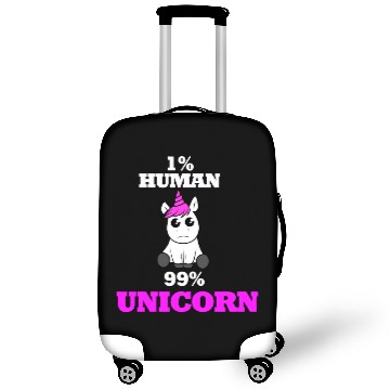 Discover Magical Pony 1%Human 99% Unicorn Fairy Tail Luggage Covers