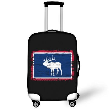 Discover Wyoming Flag Elk Hunting Season For Deer Hunter Luggage Covers