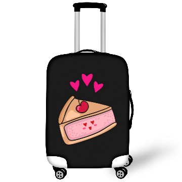 Discover I love cake. Yummy piece of cherry cheesecake. Luggage Covers