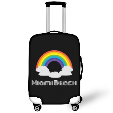 Discover Miami Beach Rainbow Vintage Retro LGBT Gay Pride Luggage Covers