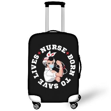 Discover NURSE Born To Save Lives Rosie The Riveter Mask Luggage Covers