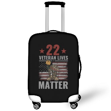 Discover 22 Veterans A Day Lives Matter Patriotic Luggage Covers