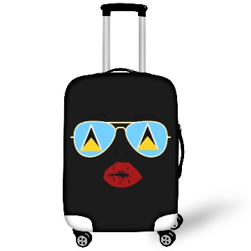 Discover Saint Lucia Flag St Lucia Sunglasses Lips Kiss Luggage Covers