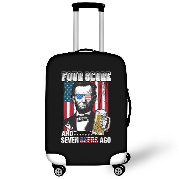 Discover Four Score Seven Beer Ago, 4th of july gift Luggage Covers