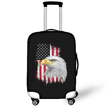 Discover Usa Bald Eagle 4th of July American Flag Luggage Covers