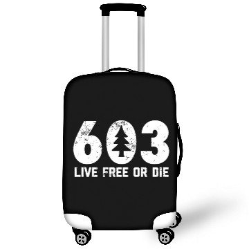 Discover Live Free or Die 603 tree New Hampshire Luggage Covers