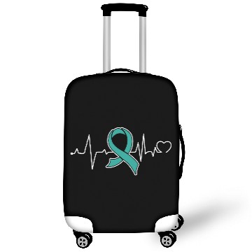 Discover Heart beat- Ovarian Cancer Awareness Luggage Covers