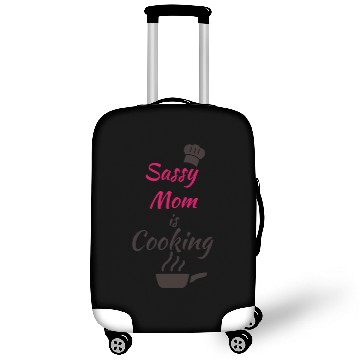 Discover Aprons for girl sassy mom is cooking Luggage Covers