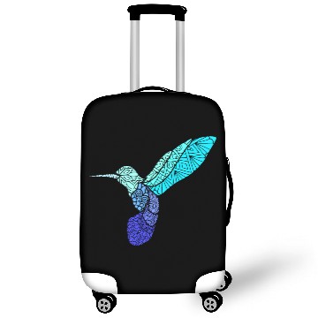 Discover Blue Hummingbird Exotic Bird Mandala Tribal Luggage Covers