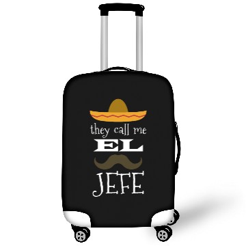 Discover They Call Me El Jefe Bragging Boss Joke Mexican Fi Luggage Covers