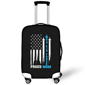 Discover Proud Us Air Force Mom Rocket America Flag Mother' Luggage Covers