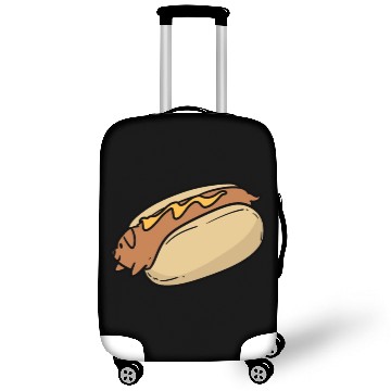 Discover Cute Hot Dog With Mustard Little Dog Luggage Covers