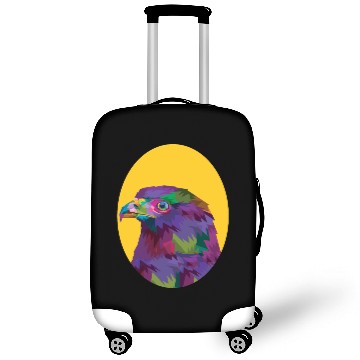 Discover Psychadelic Wolf Animals Colorful Artistic Magic F Luggage Covers