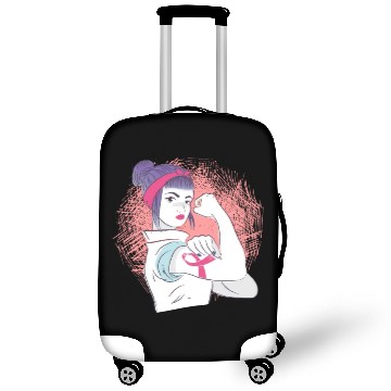 Discover Girlpower cancer awareness month Luggage Covers